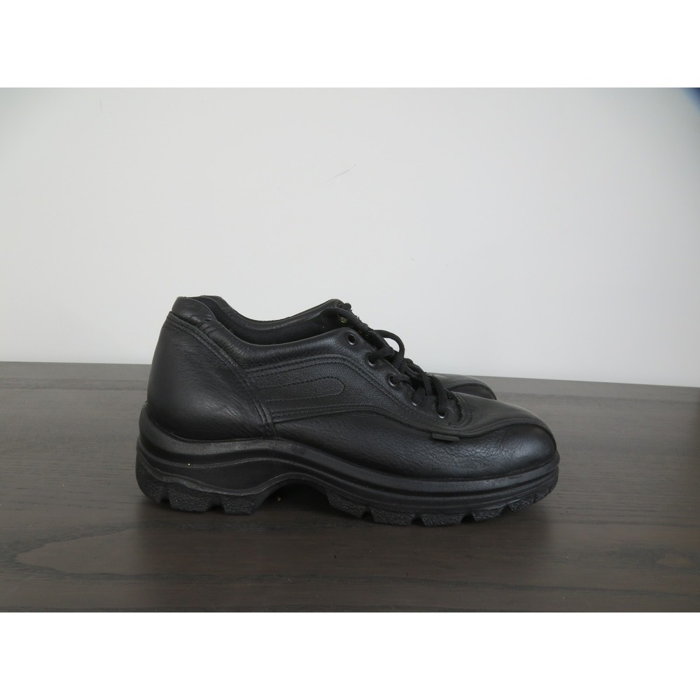 Thorogood Soft Street Shoes Mens 10 Black Leather Slip Resistant Work 834-6001